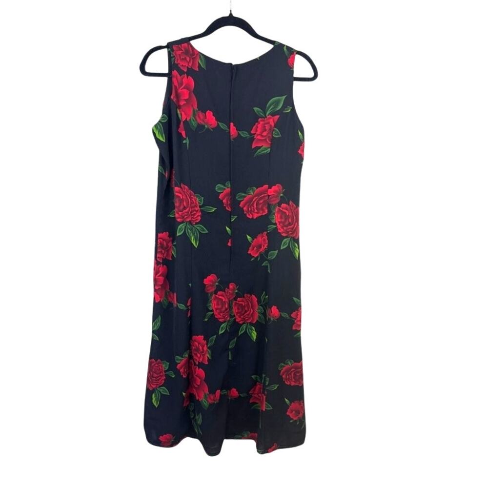 Vintage Piano Y2K Rose-Print Maxi Dress M — Monica from Friends - Picture 2 of 7